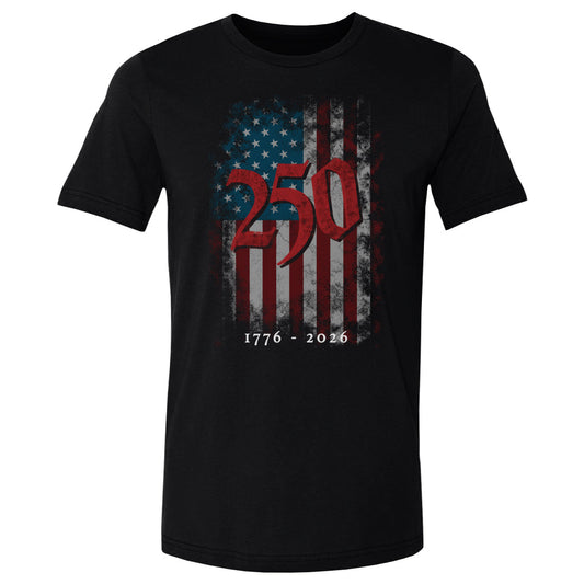 Adult Tee USA America 250 Years Grunge Flag WHT