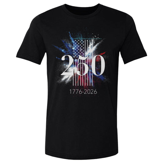 Adult Tee USA America 250 Years Flag Spray WHT