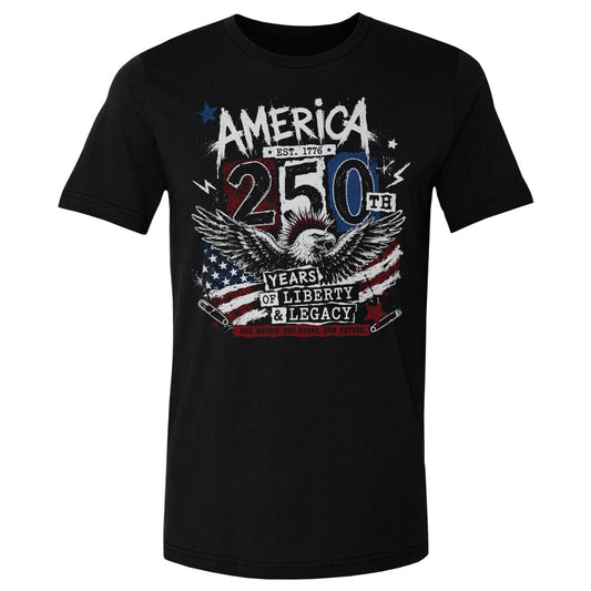 Adult Tee USA America 250th Anniversary Eagle WHT