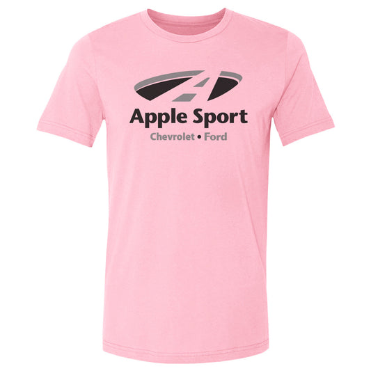 Adult Tee Apple Sport Chevy/Ford BLK Logo on BLU