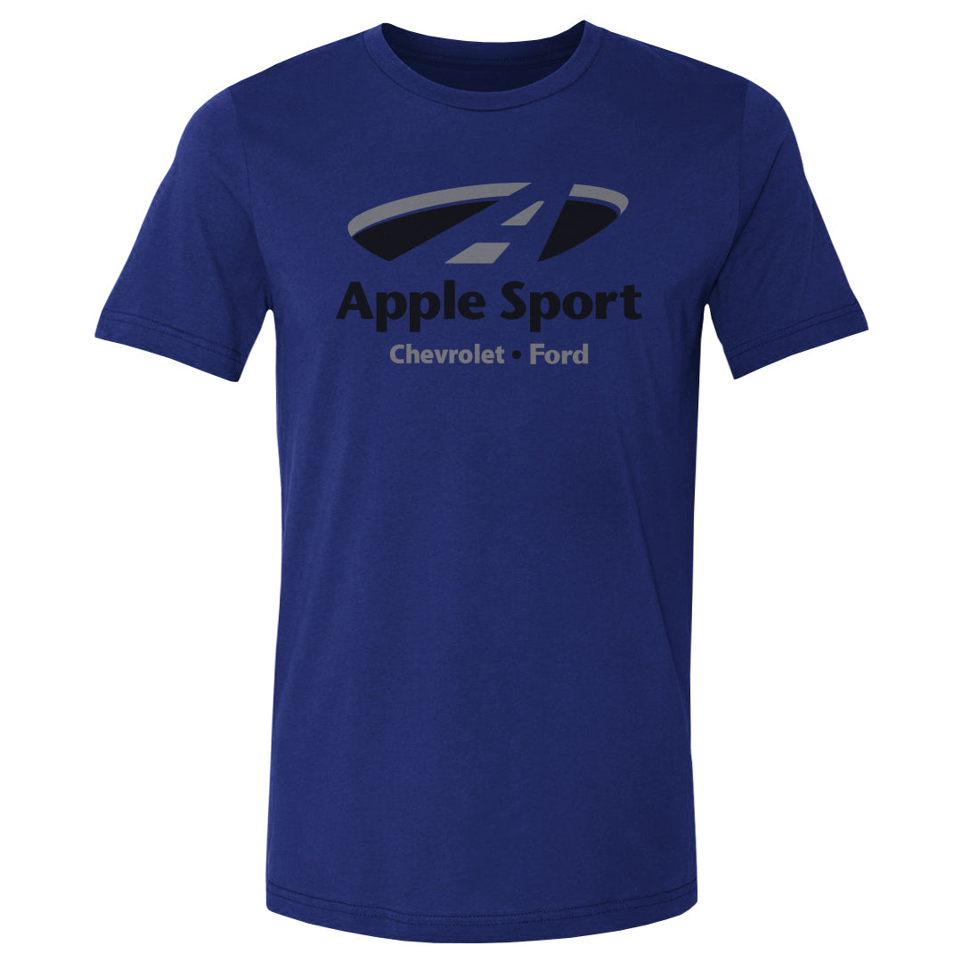 Adult Tee Apple Sport Chevy/Ford BLK Logo on BLU