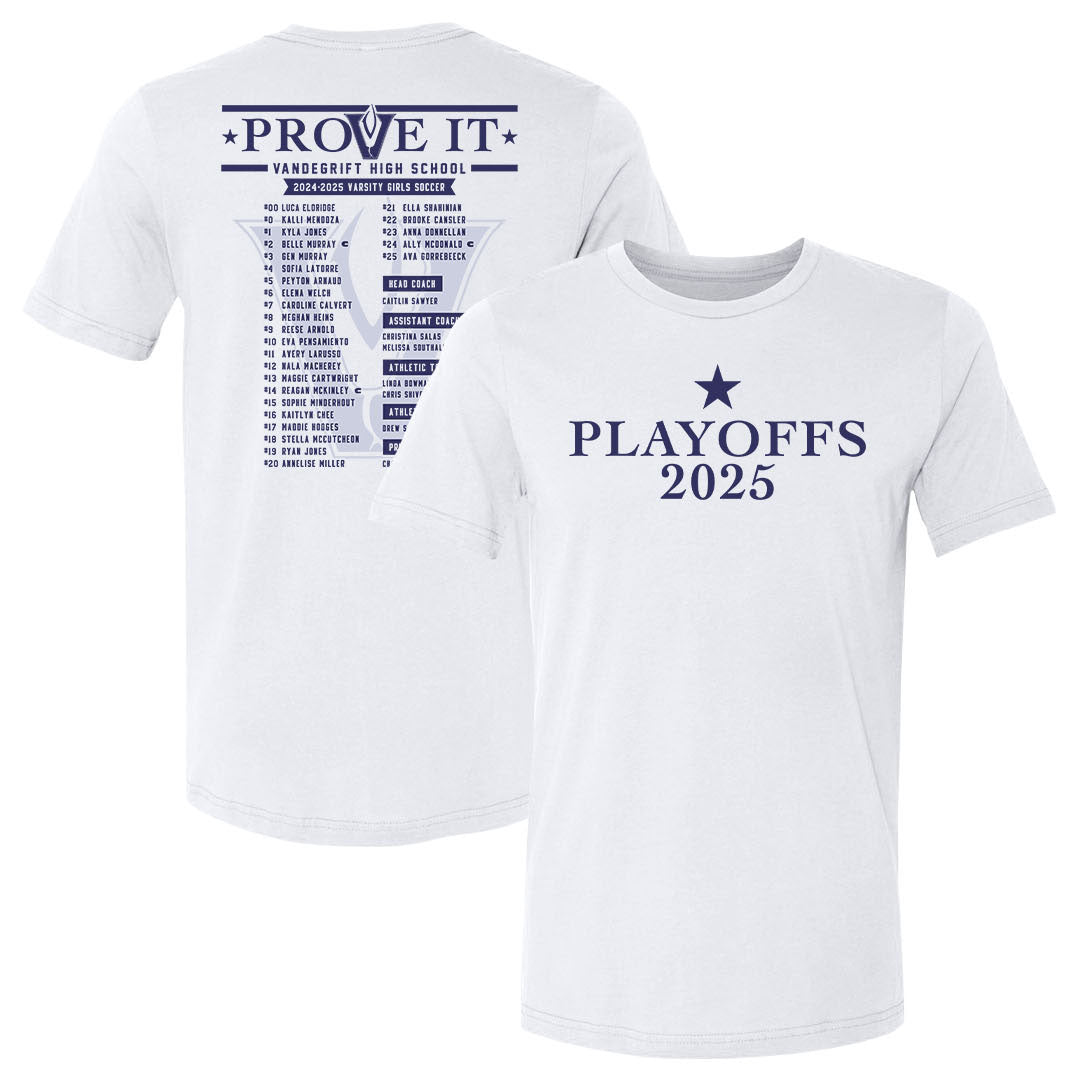 Girls Soccer Playoffs Roster Tee