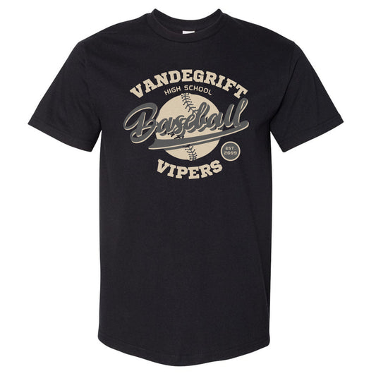Adult Oversized Tee Vandegrift Baseball Script