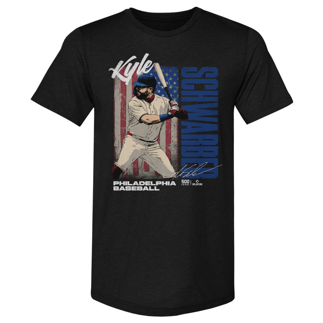 Kyle Schwarber Philadelphia USA Flag WHT