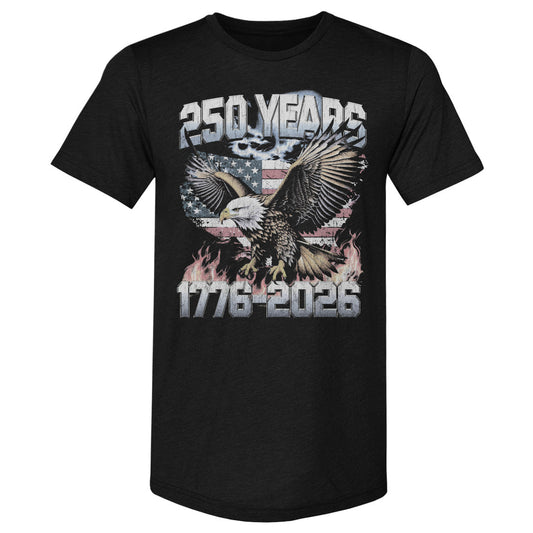 Adult Premium Tee USA America 250 Years Eagle Flag WHT