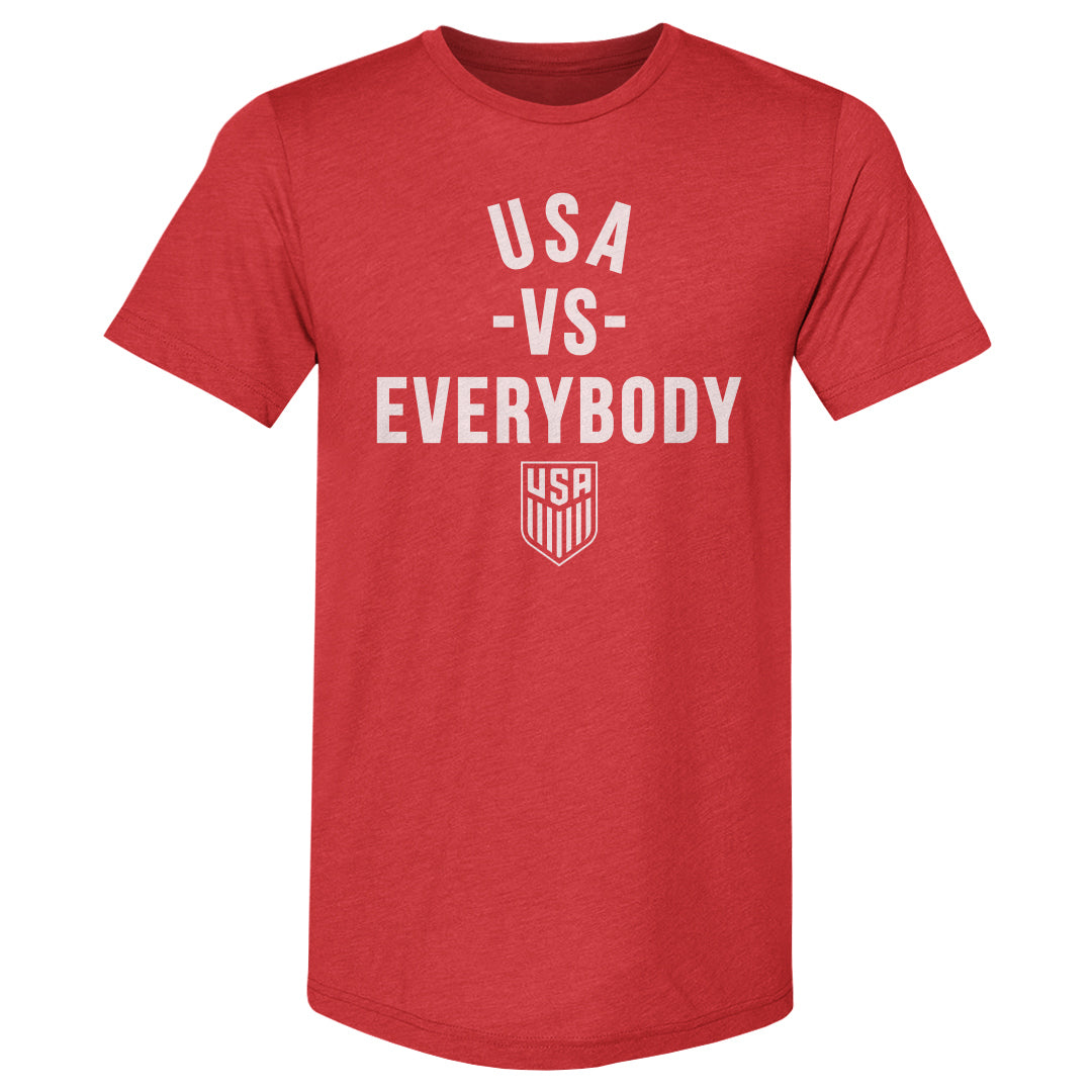 Adult Premium Tee U.S. Soccer Vs. Everybody WHT