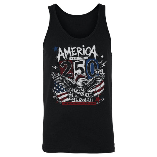 Adult Tank USA America 250th Anniversary Eagle WHT