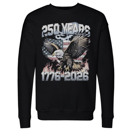 Adult Sweatshirt USA America 250 Years Eagle Flag WHT