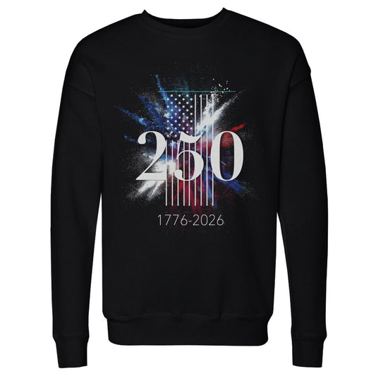 Adult Sweatshirt USA America 250 Years Flag Spray WHT