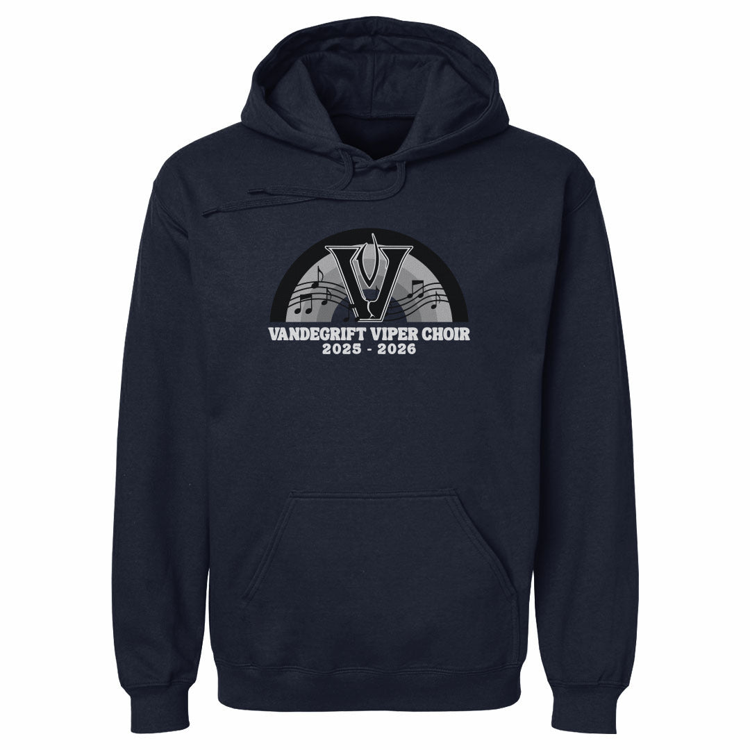 Adult Hoodie Viper Choir Rainbow Notes