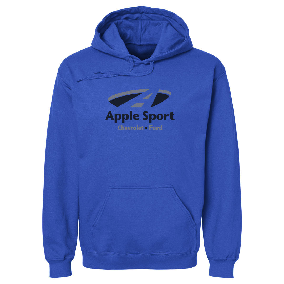 Adult Hoodie Apple Sport Chevy/Ford BLK Logo on BLU