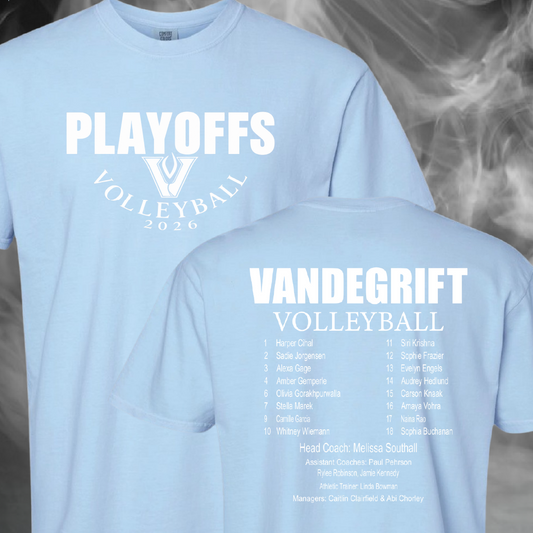 Adult Tee 2026 Playoffs Vandegrift Volleyball
