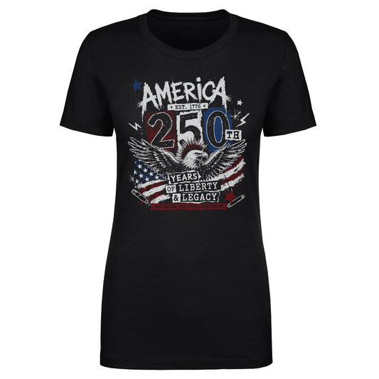 Women's Tee USA America 250th Anniversary Eagle WHT