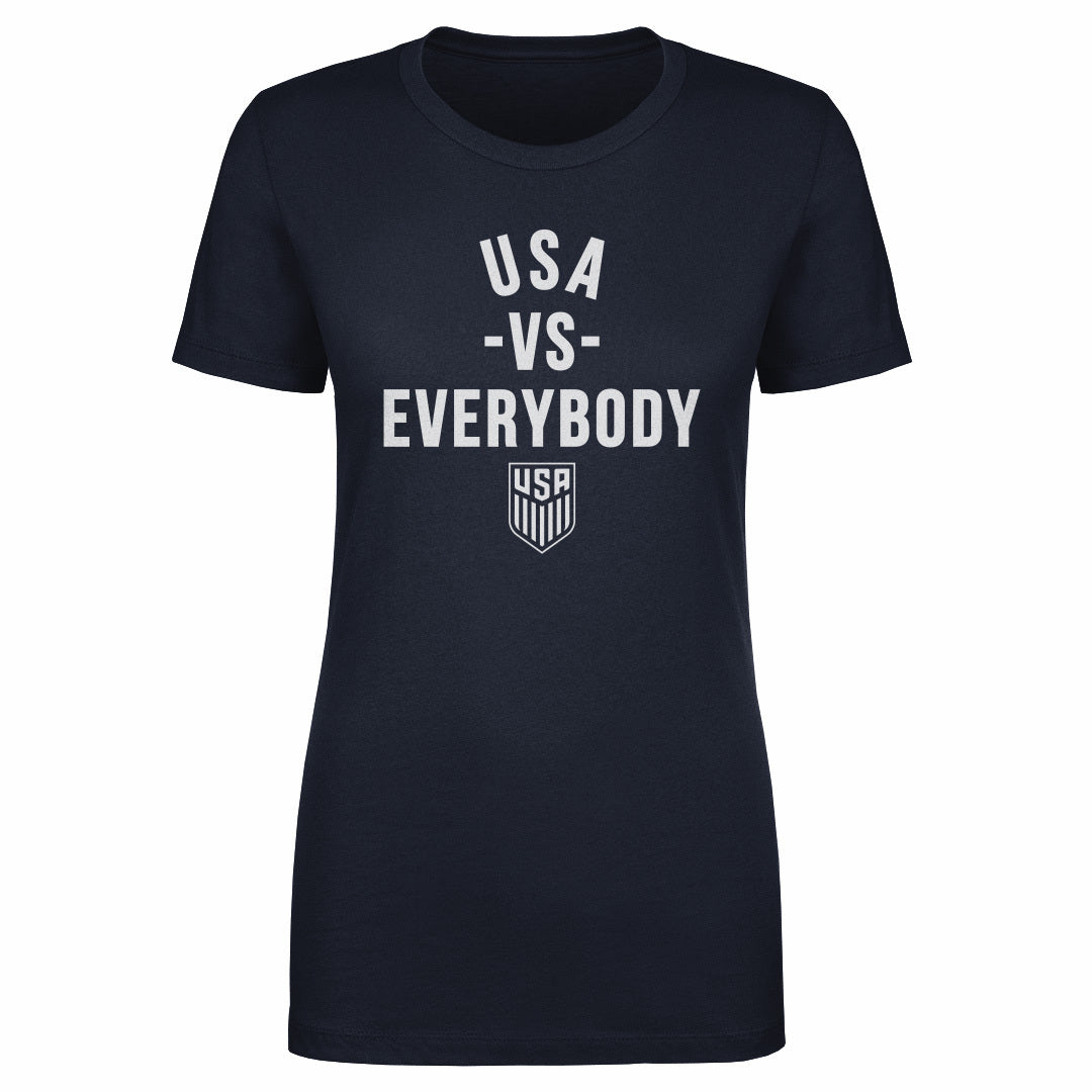 Women's Tee U.S. Soccer Vs. Everybody WHT