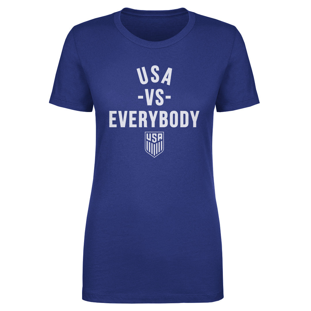 Women's Tee U.S. Soccer Vs. Everybody WHT