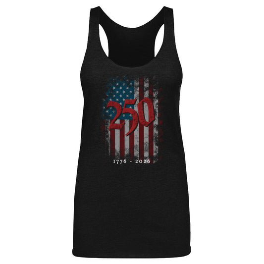 Women's Tank USA America 250 Years Grunge Flag WHT