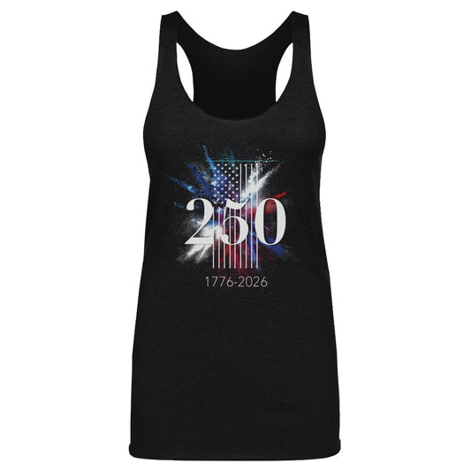 Women's Tank USA America 250 Years Flag Spray WHT