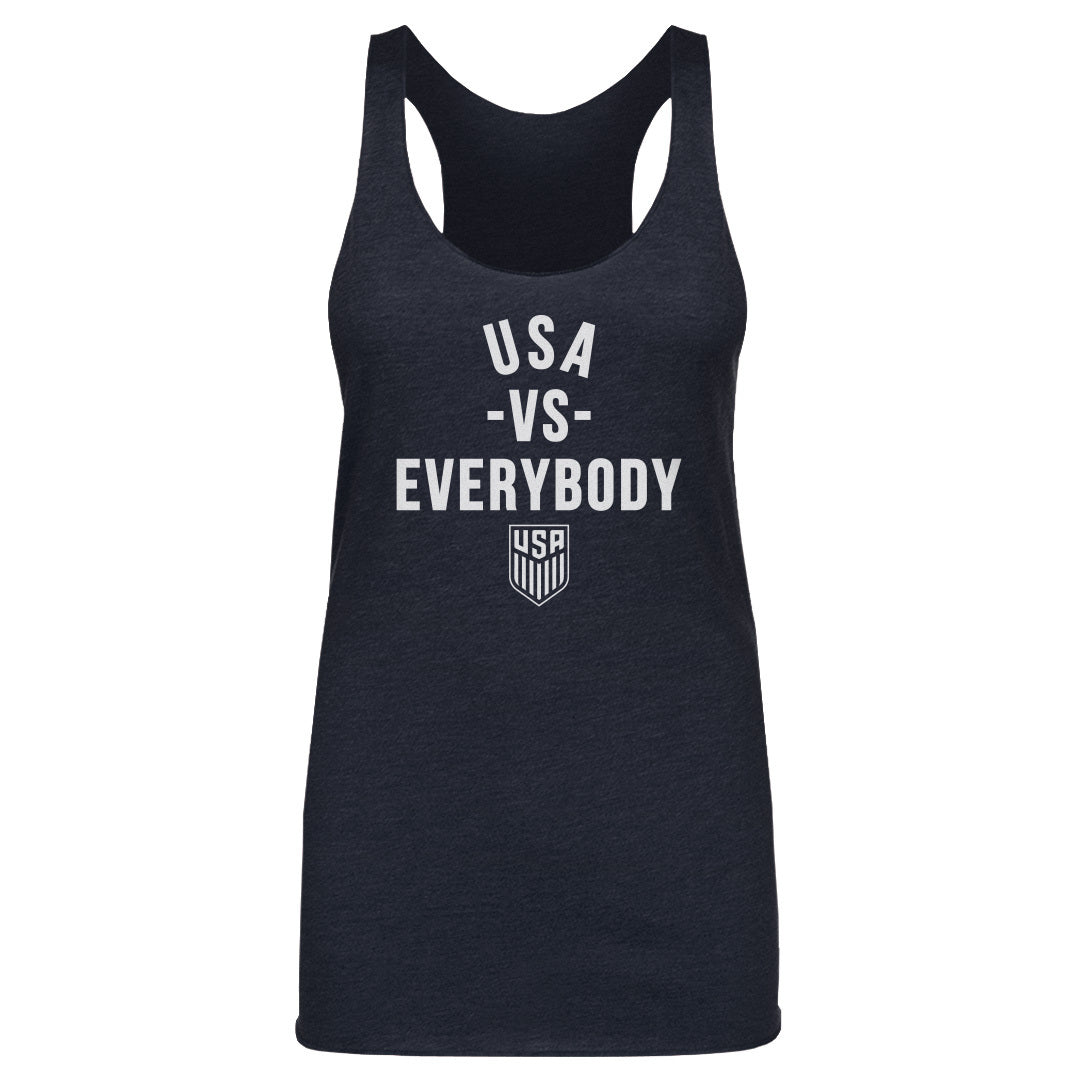 Women's Tank U.S. Soccer Vs. Everybody WHT