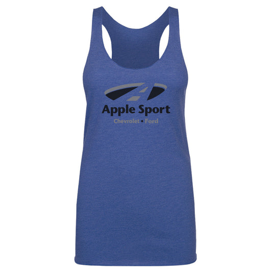 Women's Tank Apple Sport Chevy/Ford BLK Logo on BLU