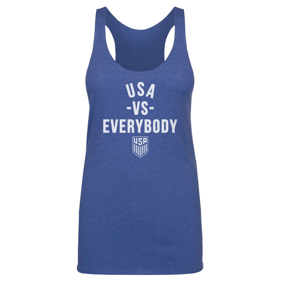 Women's Tank U.S. Soccer Vs. Everybody WHT