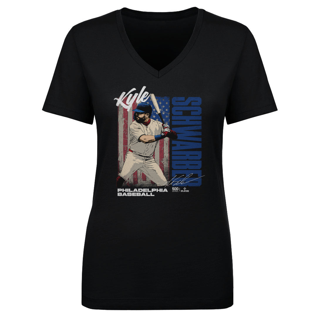 Kyle Schwarber Philadelphia USA Flag WHT