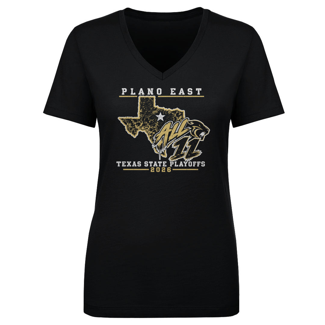 "No Roster" Front only Women's V Neck Playoffs 2026 Plano East