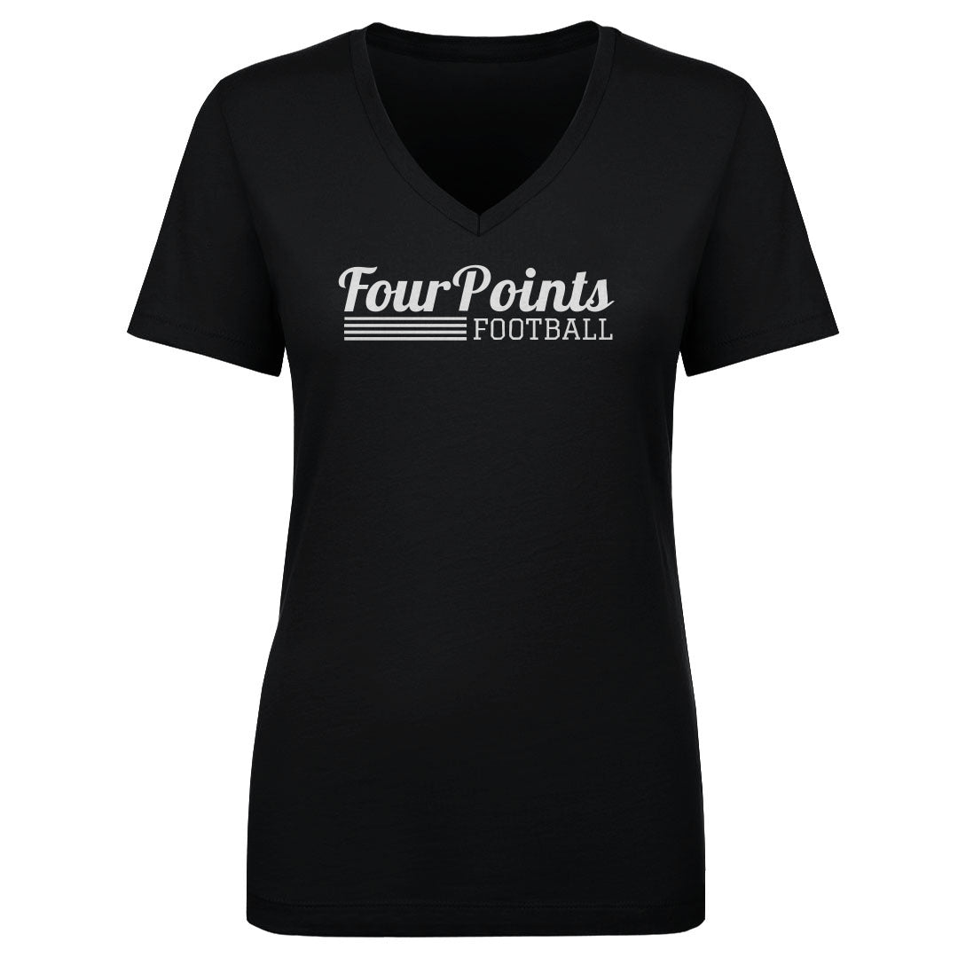 Women's V Neck Four Points Script