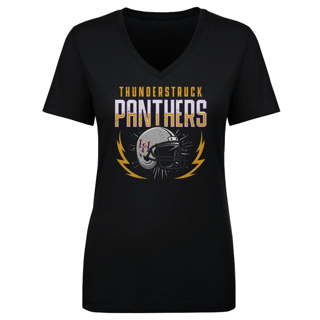 Women's V Neck Panthers Thunderstruck
