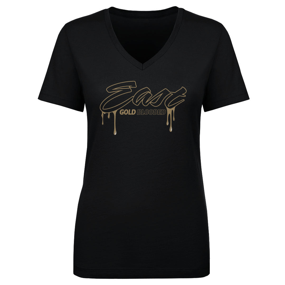 Women's V Neck Plano East Gold 26Blooded