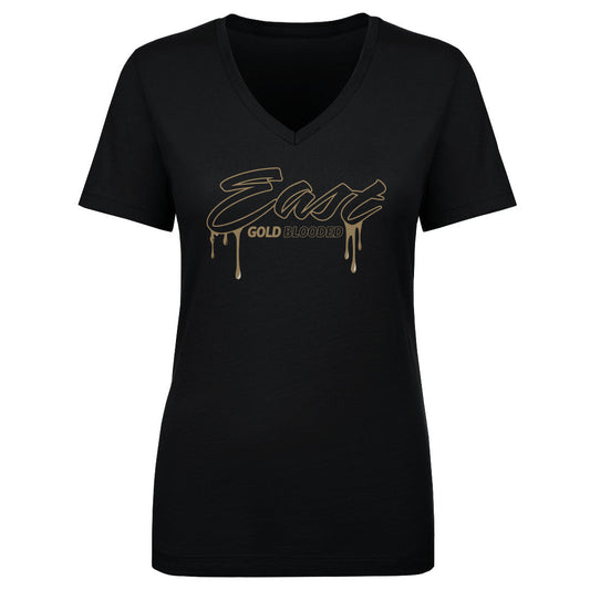 Women's V Neck Plano East Gold 26Blooded