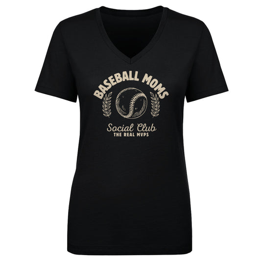 Women's V Neck Vandegrift Baseball Moms Real MVP