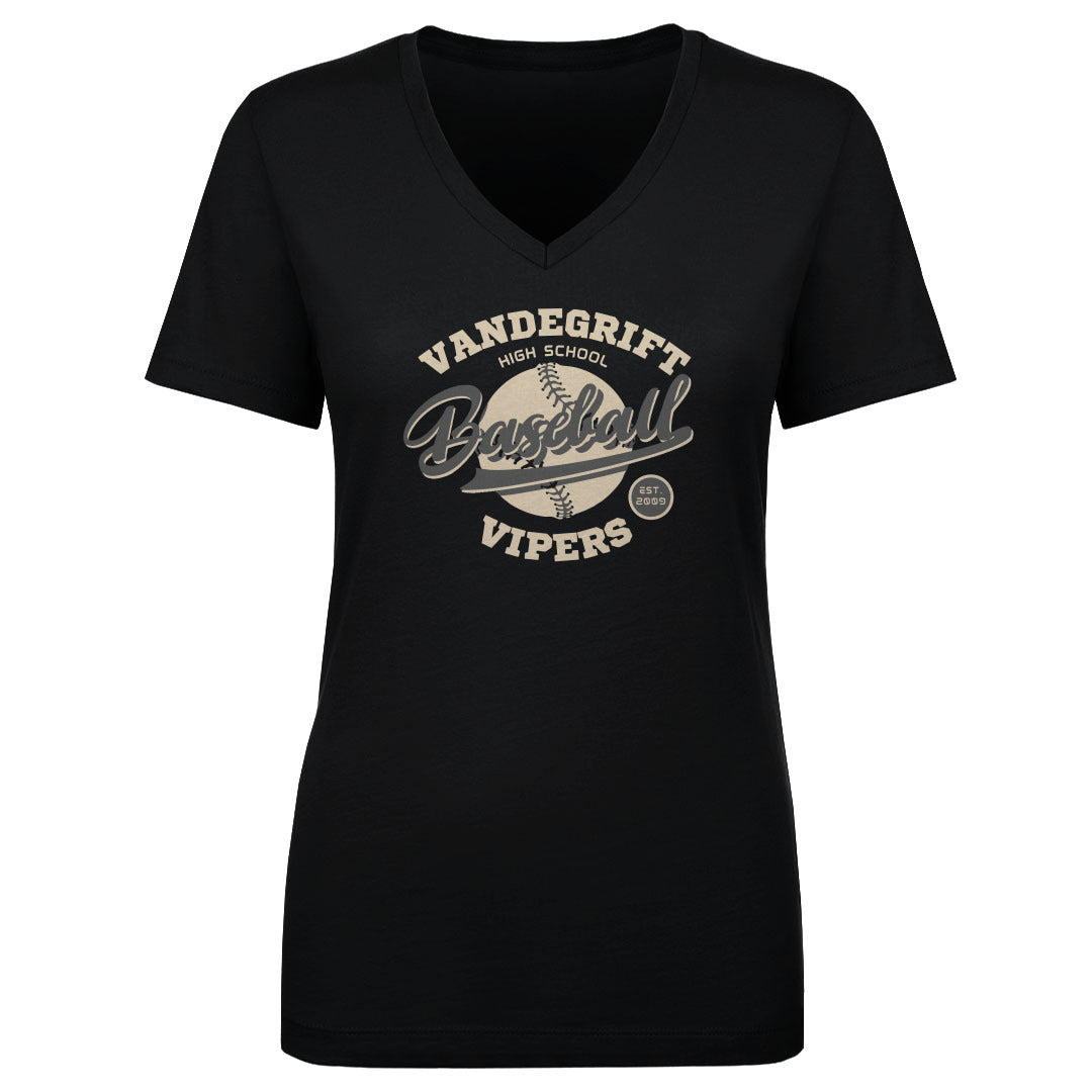 Women's V Neck Vandegrift Baseball Script