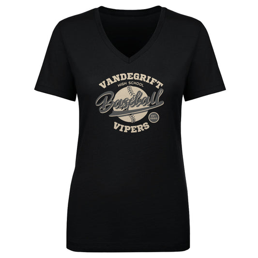 Women's V Neck Vandegrift Baseball Script