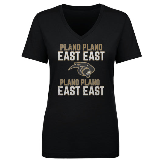 Women's V Neck Plano East Repeat