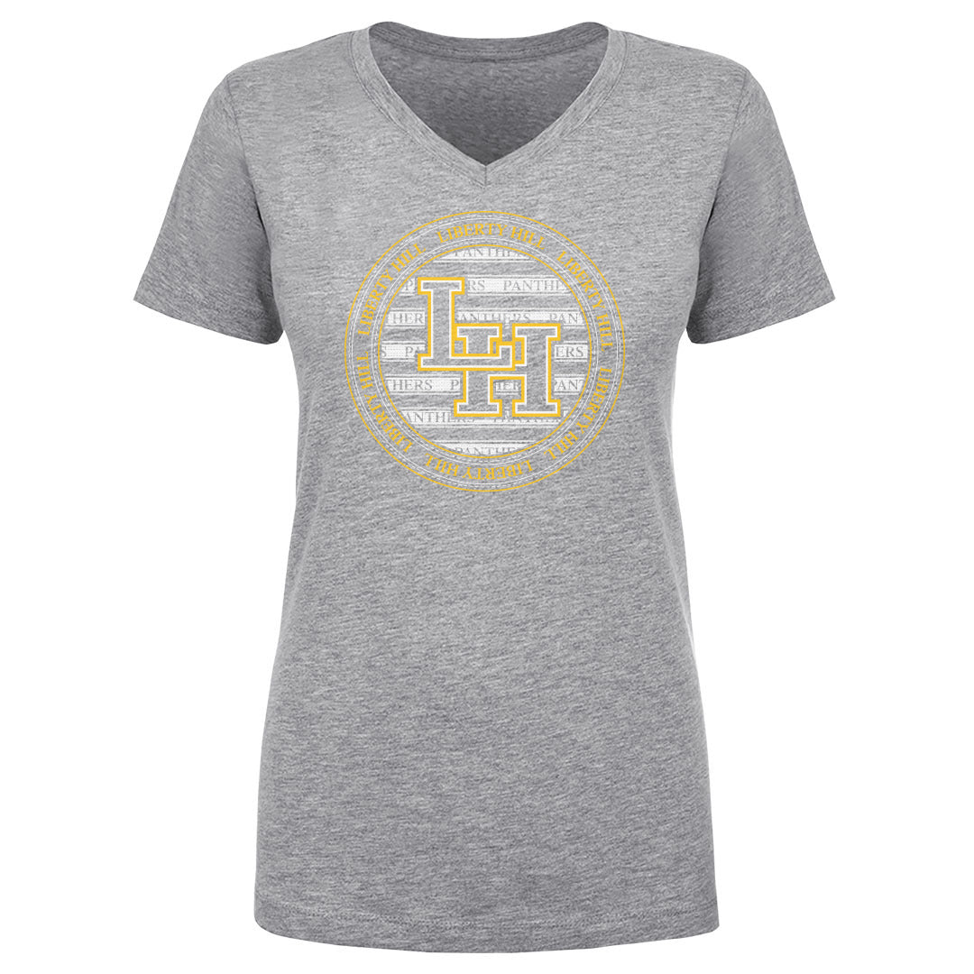Women's V Neck Liberty Hill Emblem