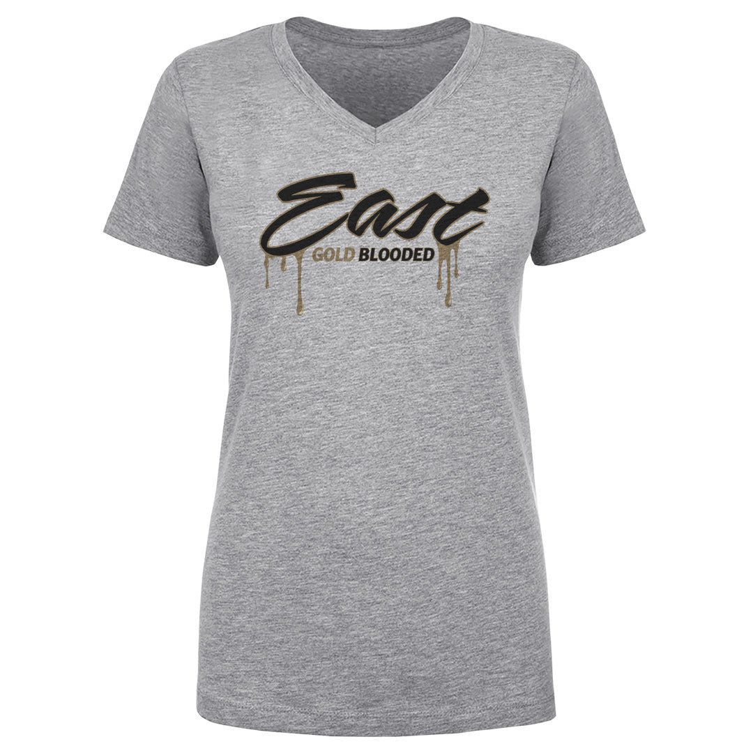 Women's V Neck Plano East Gold Blooded