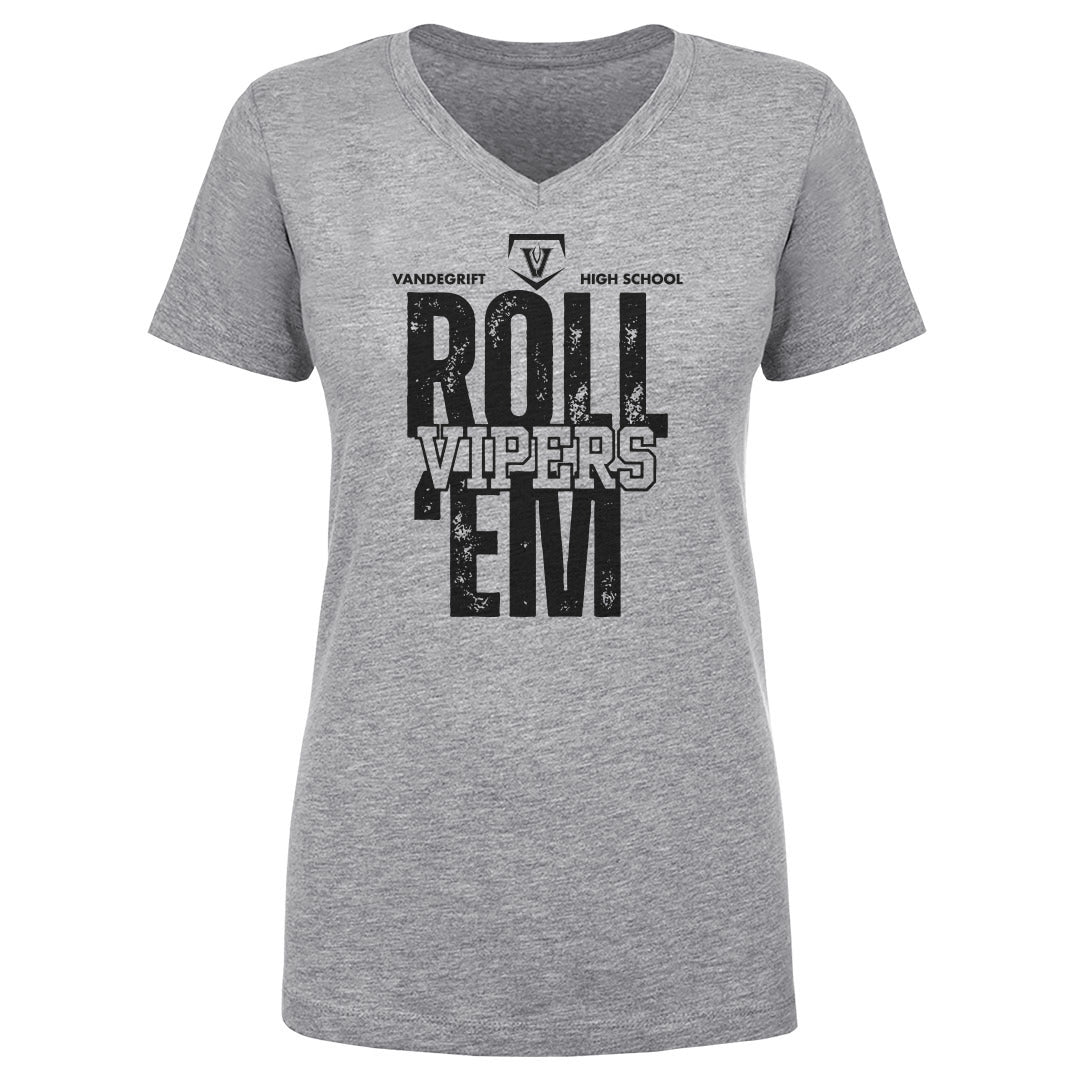 Woman's V Neck Roll'em Baseball