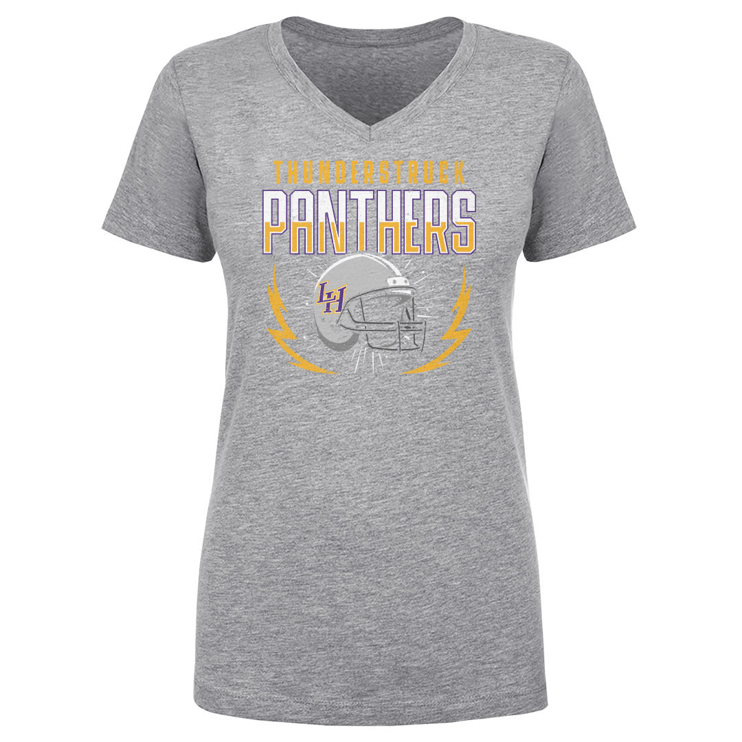 Women's V Neck Panthers Thunderstruck