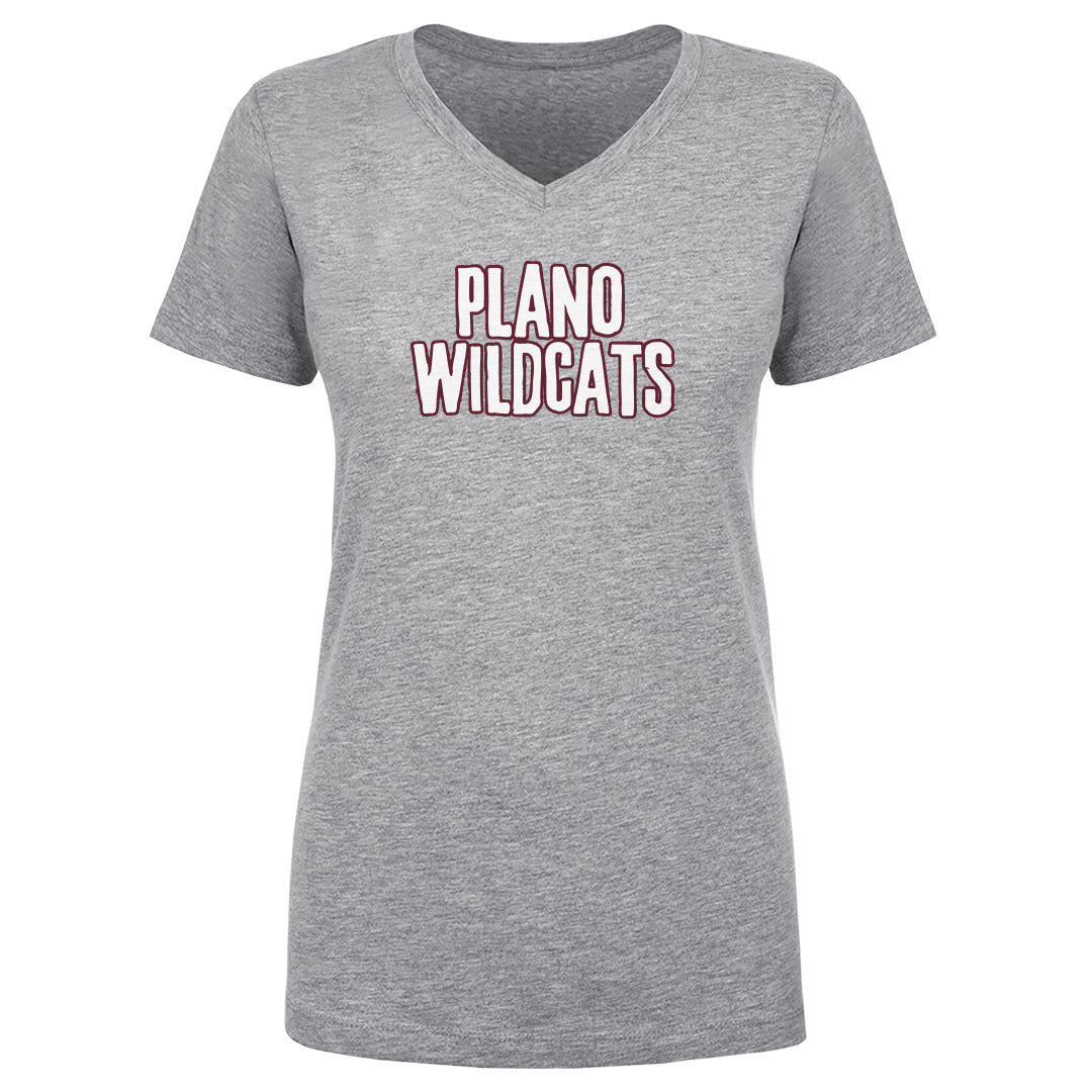 Women's V Neck Plano Wildcats
