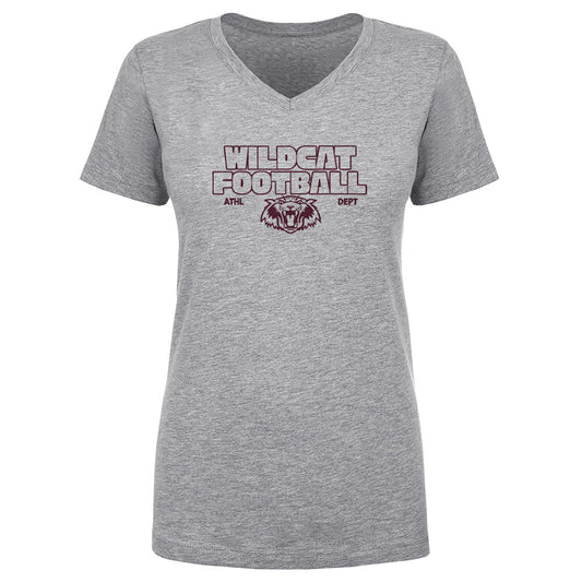 Women's V Neck Plano Wildcat Football 26