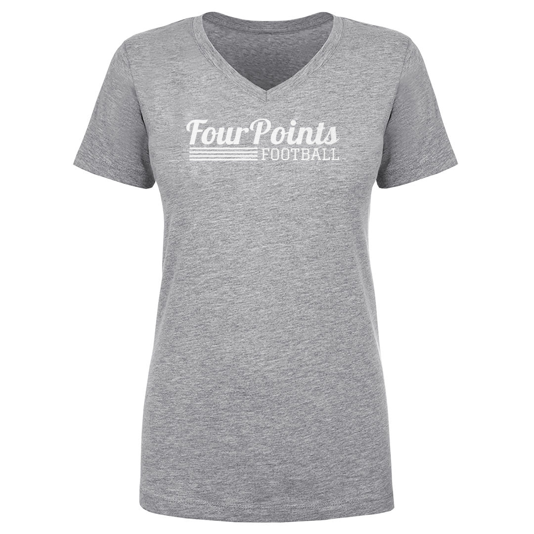 Women's V Neck Four Points Script