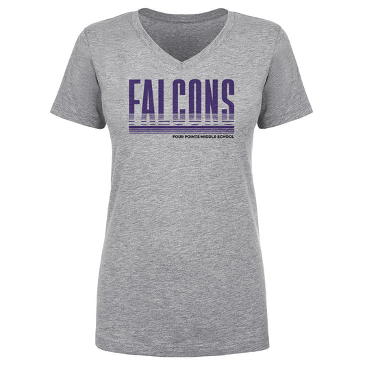 Women's V Neck Four Points Bars