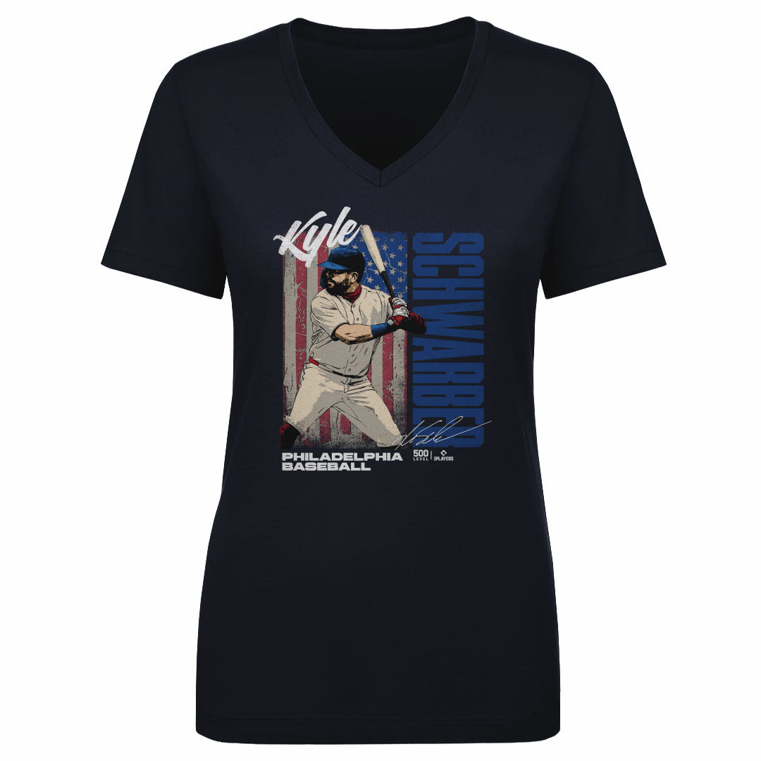 Kyle Schwarber Philadelphia USA Flag WHT