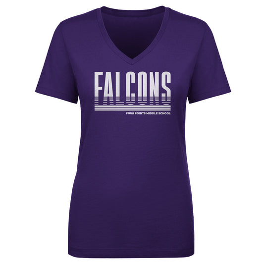 Women's V Neck Four Points Bars