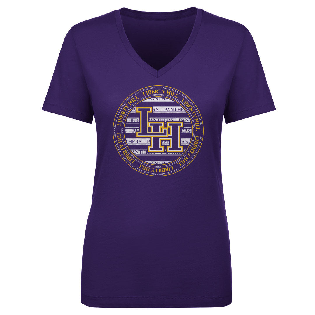 Women's V Neck Liberty Hill Emblem