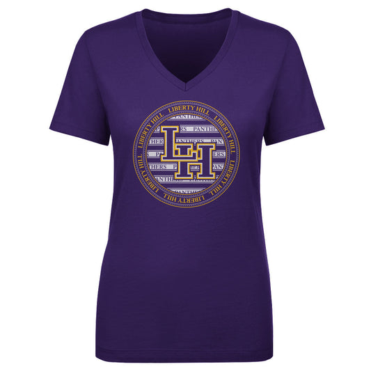 Women's V Neck Liberty Hill Emblem