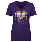 Women's V Neck Panthers Thunderstruck