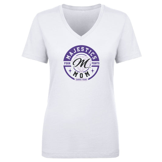 Women's V Neck Majestics Mom Circle