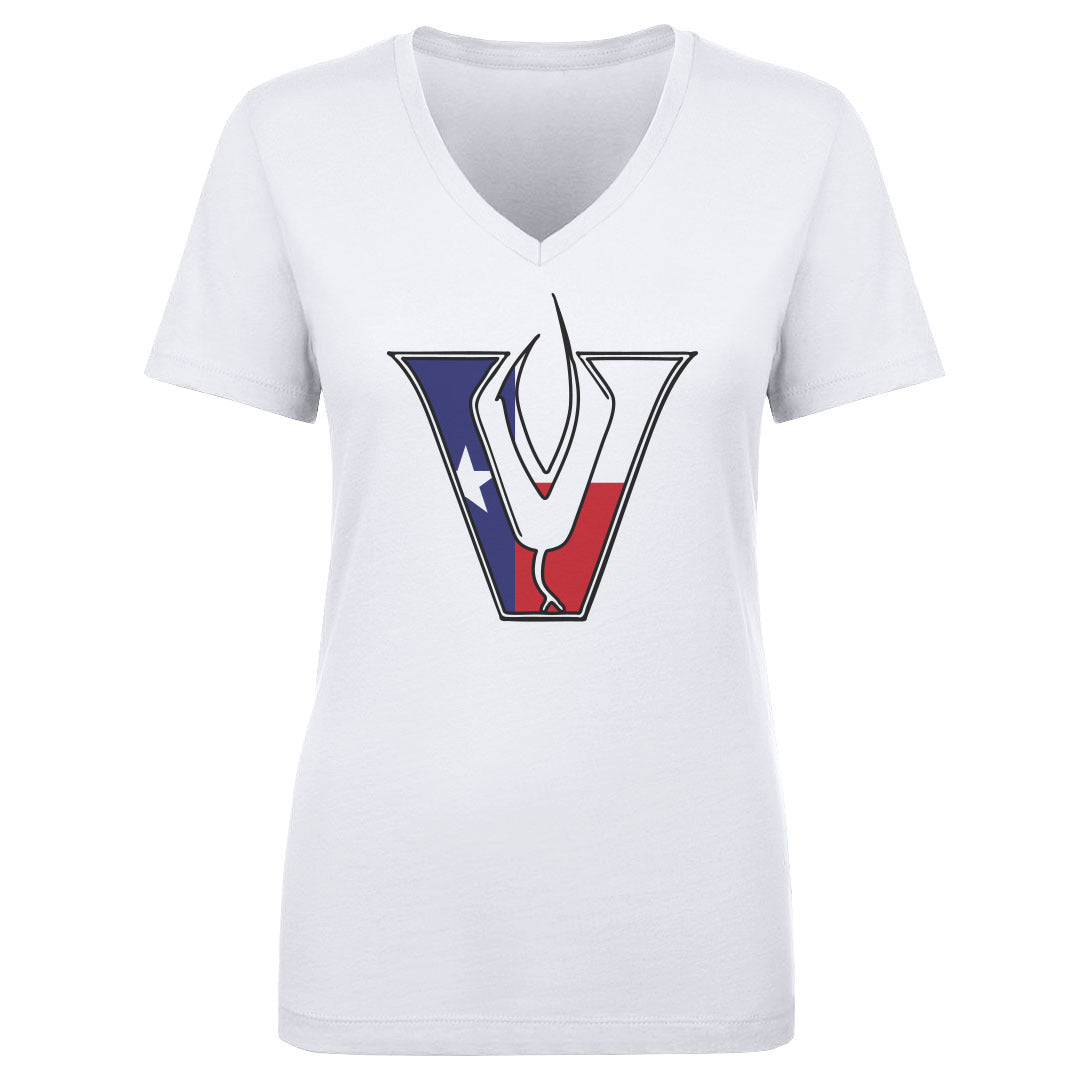 Woman's V Neck Texas Flag