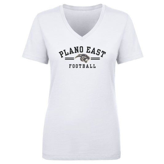 Women's V Neck Plano East Football Yep